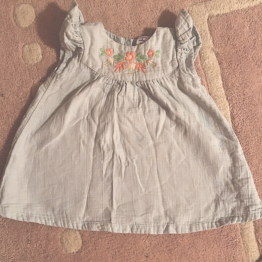 Nordstrom baby dress with flowers size 12 months